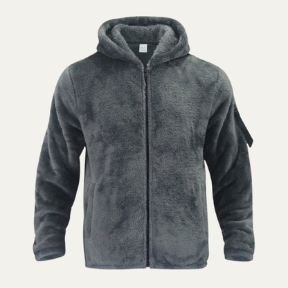 Cozy Men's Fleece Lined Hooded Jacket