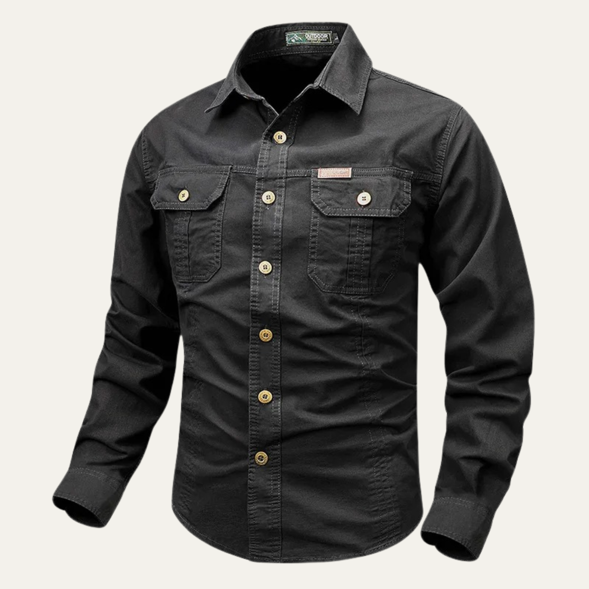Rugged Men's Combat Shirt with Storage Pockets