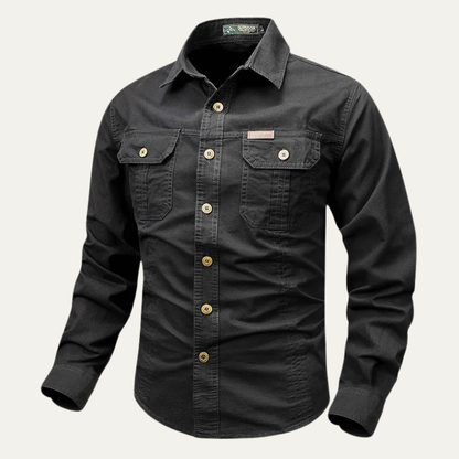 Rugged Men's Combat Shirt with Storage Pockets