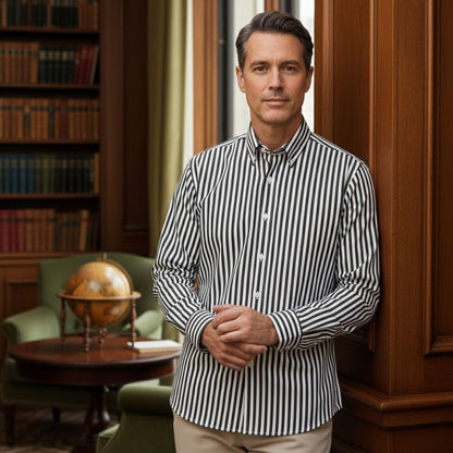 Classic Stripe Casual Mens Shirt