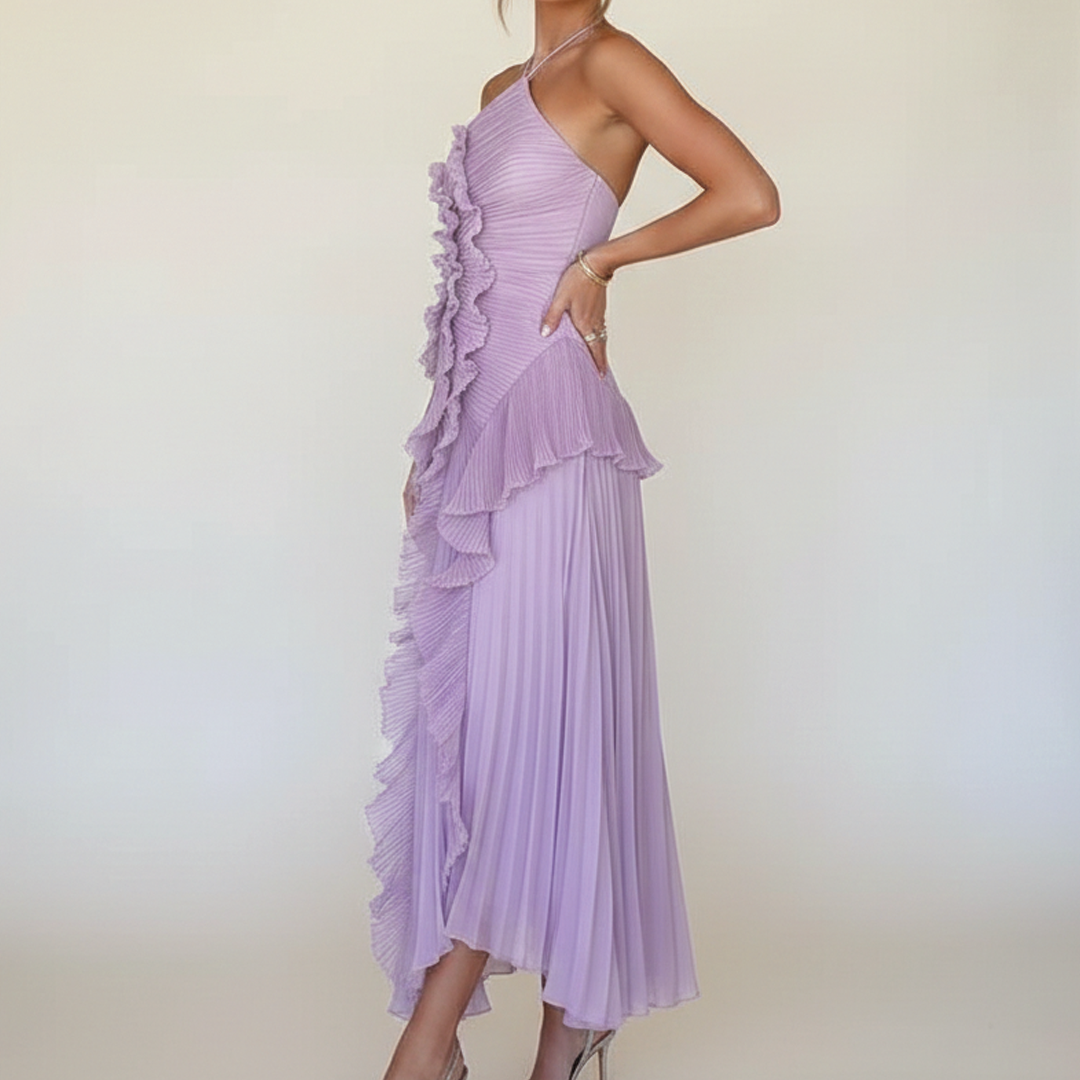 Chic Uneven Hemline Dress