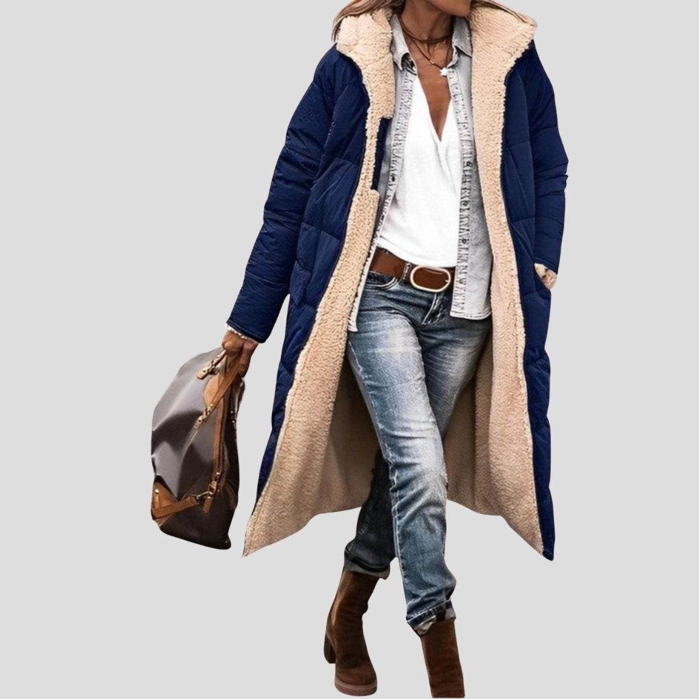 Warm Women's Parka Coat with Faux Fur Lining