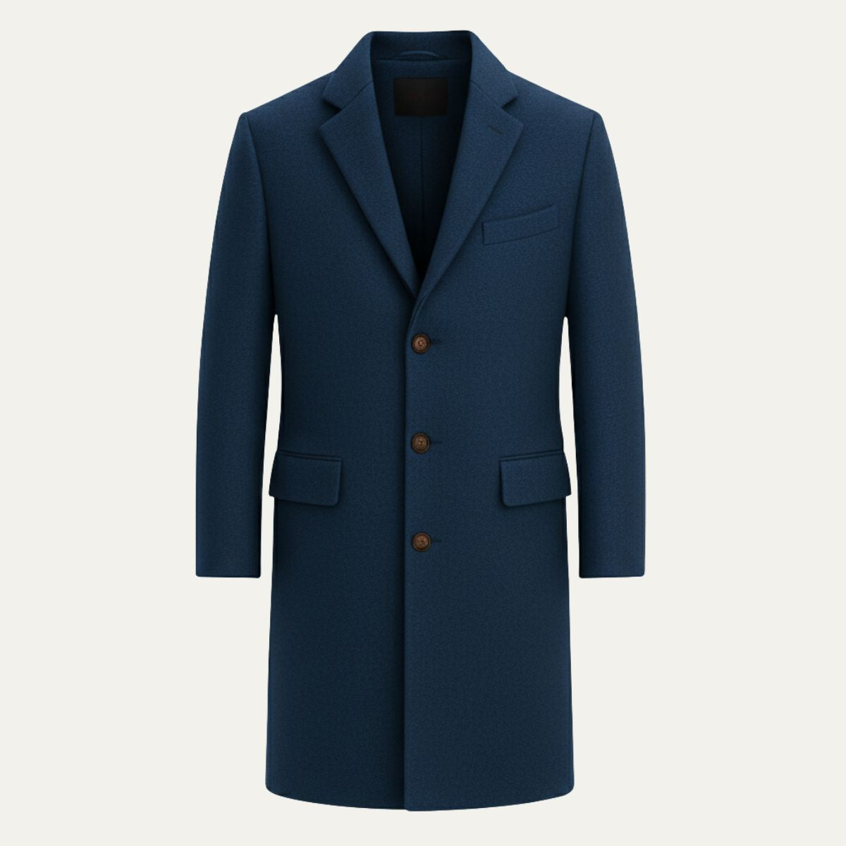 Stylish Men's Wool Blend Single Button Coat