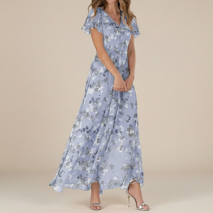 Elegant Flowy Long Sleeve Dress