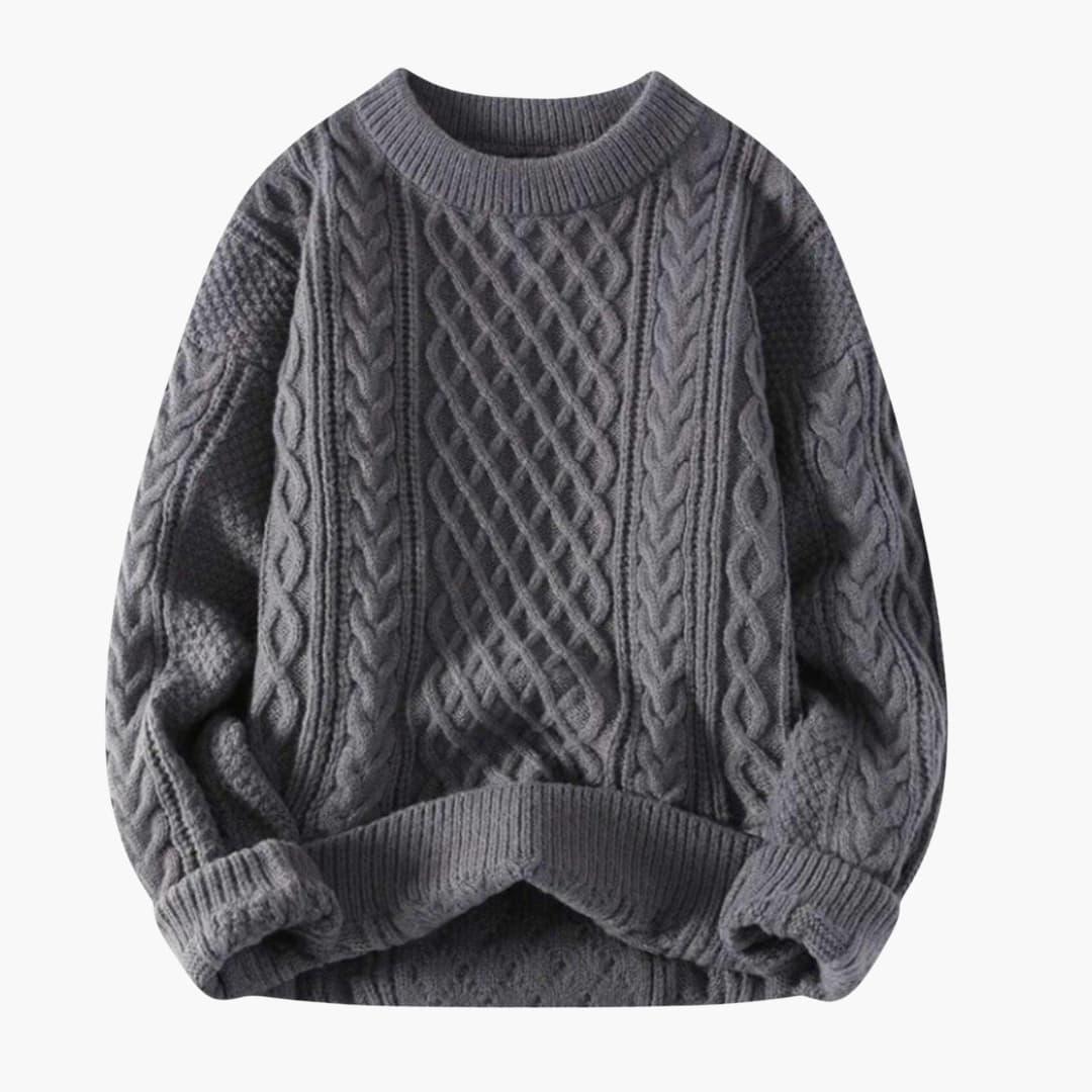 Cozy Mens Crew Neck Winter Sweater