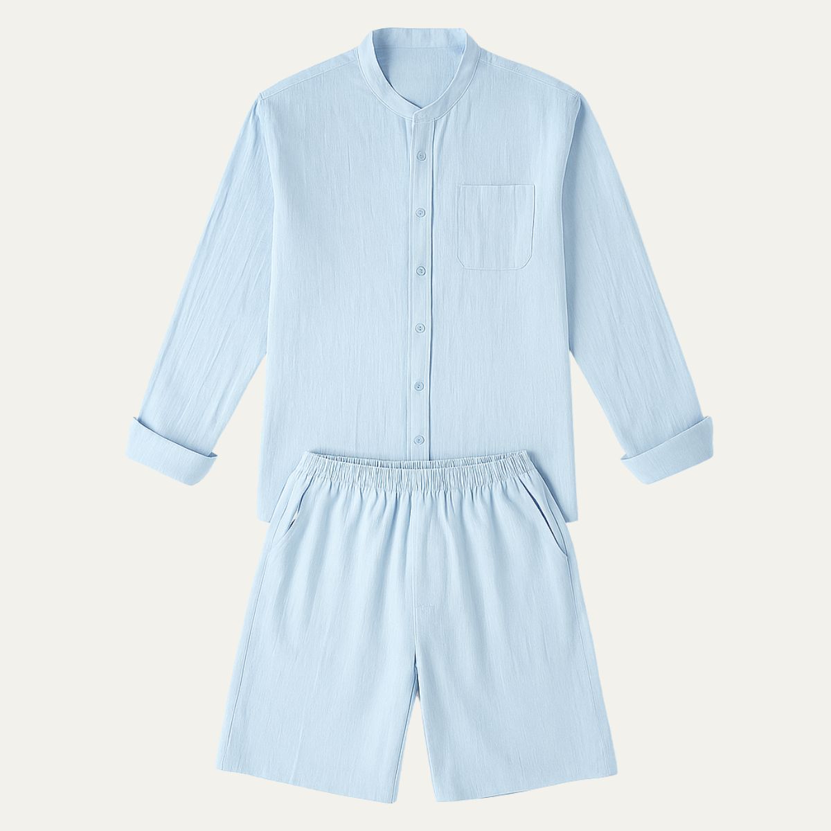 Lightweight Summer Mens Linen Shirt Set