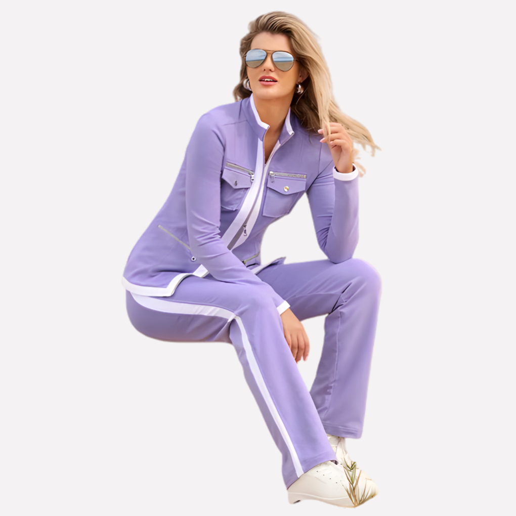Ladies' Track Suit with Colorful Accent Details