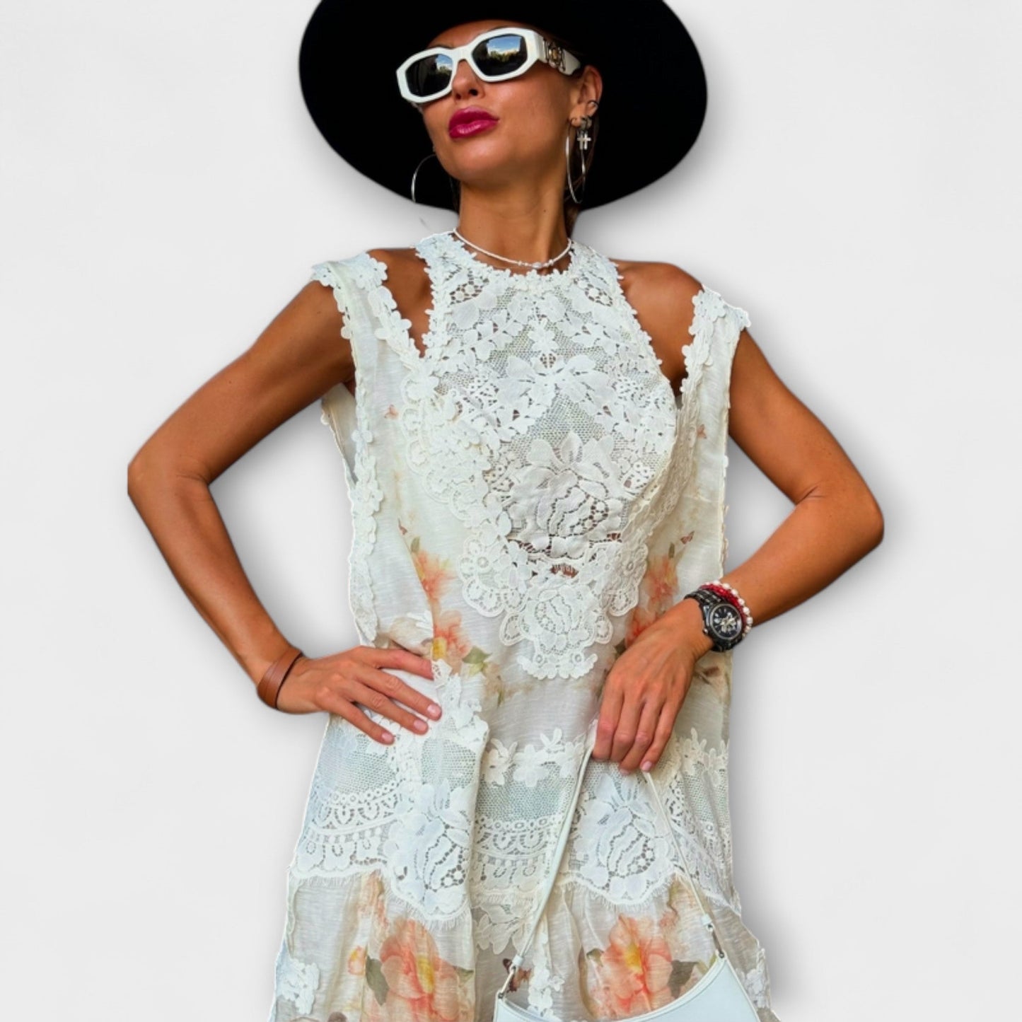 Elegant Floral Long Evening Dress for Women