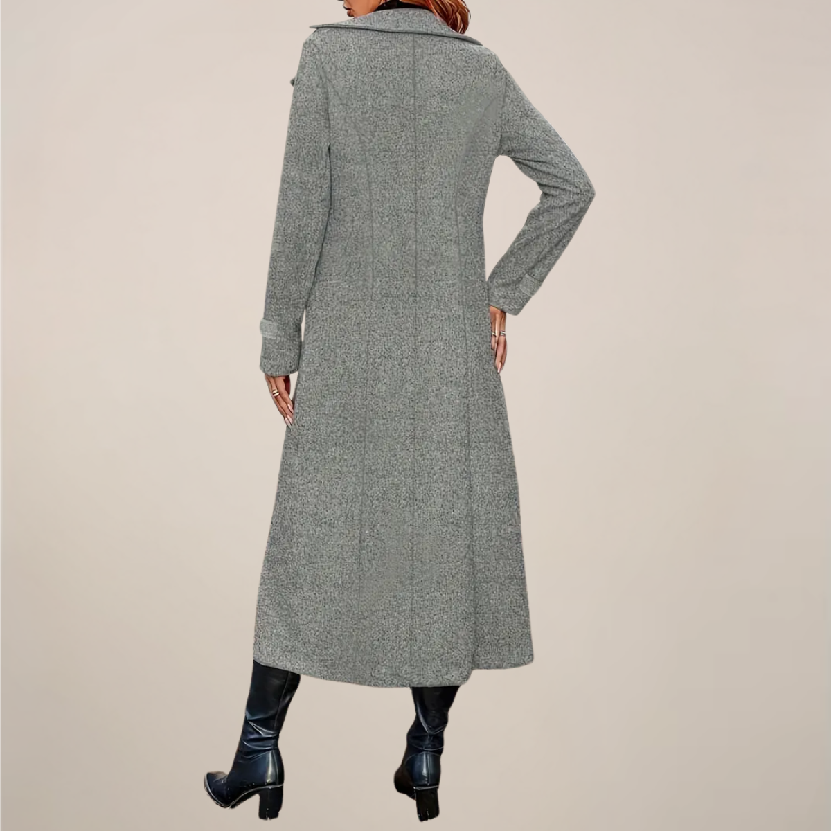 Classic Women's Long Coat - Warm Winter Overcoat Design