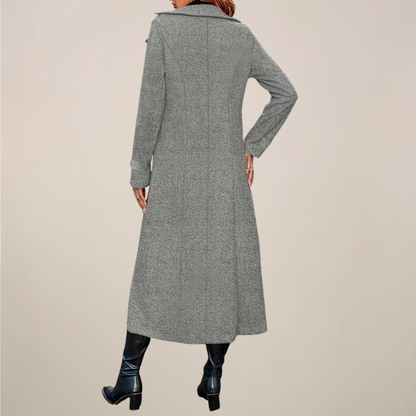 Classic Women's Long Coat - Warm Winter Overcoat Design