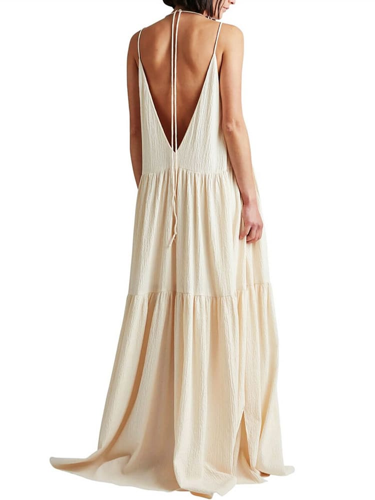 Strapless Summer Floor Length Sundress