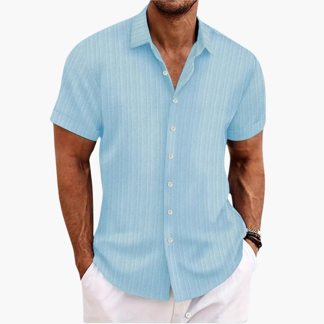 Casual Summer Striped Button Down Shirt