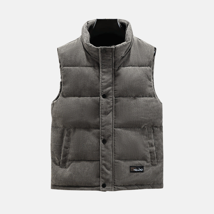 Warm Quilted Corduroy Vest