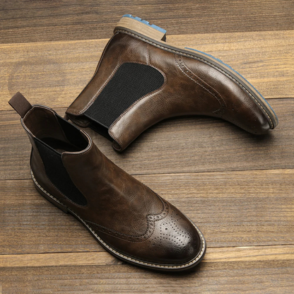 Luxury Men's Leather Ankle Chelsea Boots