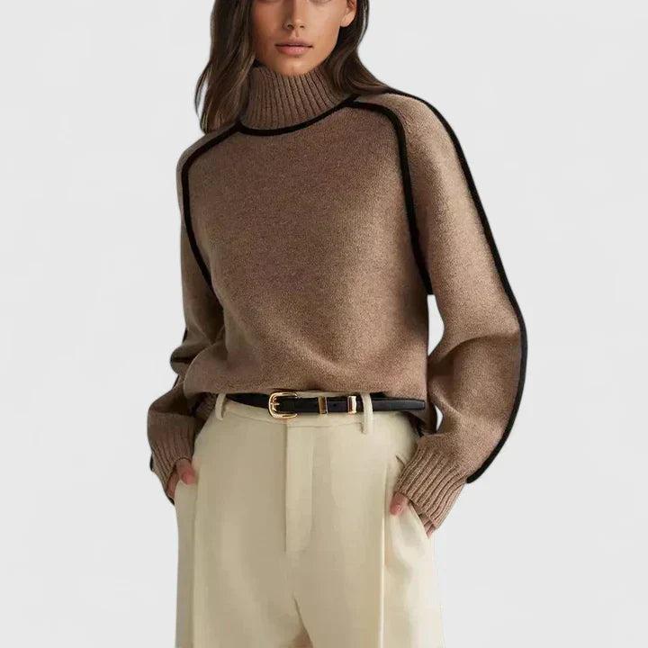 Stylish Women's Crew Neck Sweater - Olytrend