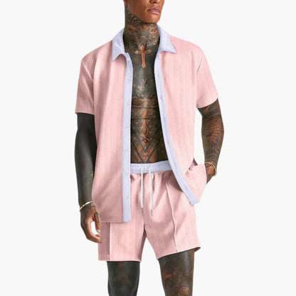 Men's Casual Shorts and Tee Set