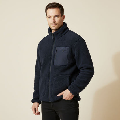 Warm Men's Fleece Zip Up Outdoor Jacket
