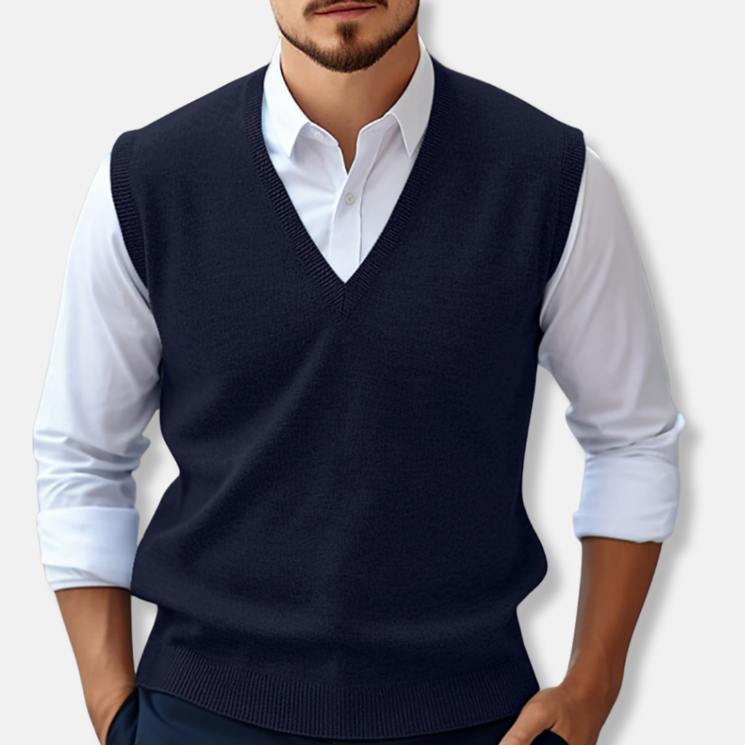 Classic Fit Crew Neck Sweater Vest