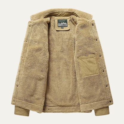 Warm Waterproof Men's Fleece Jacket with Pockets