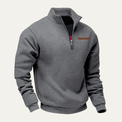 Men's Cozy Crew Neck Half Zip Knit Sweater