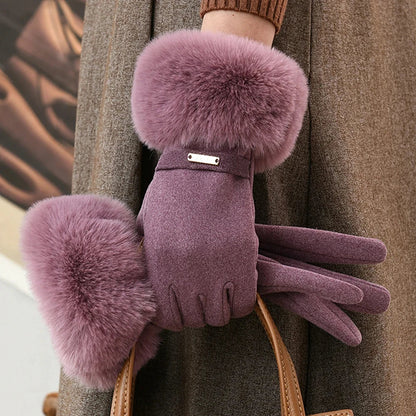 Luxurious Fur Lined Winter Gloves