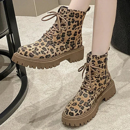 Wild Leopard Ankle Boots