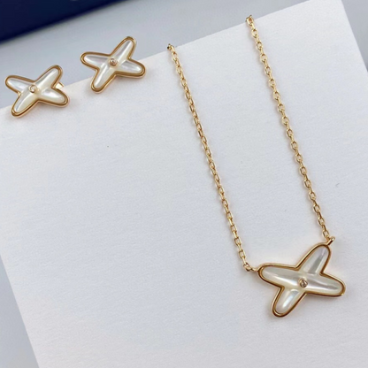 Elegant Silver and Gold Cross Necklace