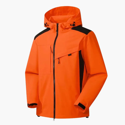 Waterproof Men's Snow Jacket with Hood and Pockets