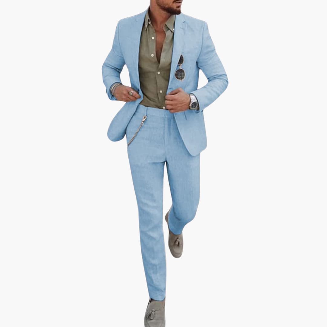 Slim Fit Men's Summer Business Suit