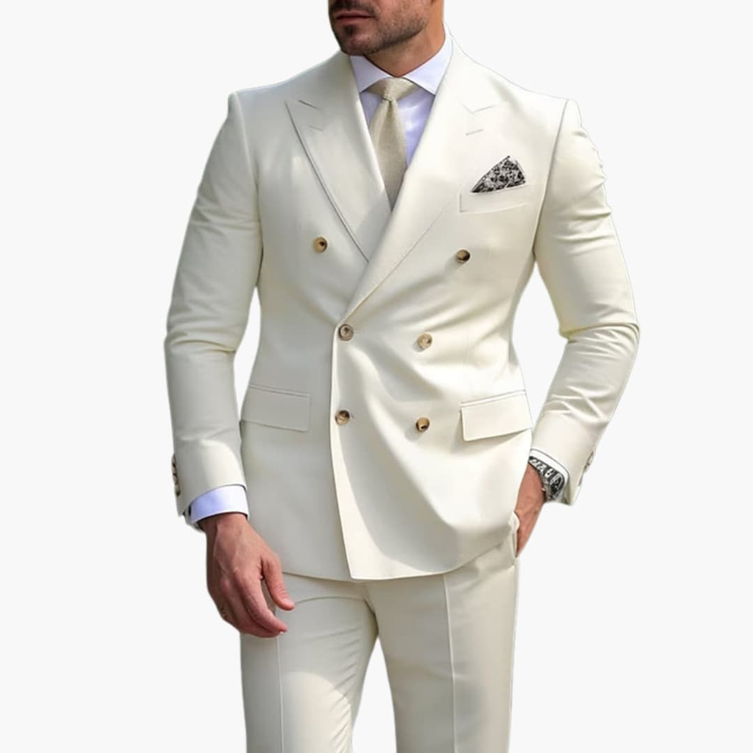Classic Two Button Slim Fit Men's Suit - Olytrend
