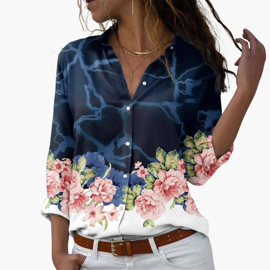 Women's Floral Blouse - Lightweight Summer Top