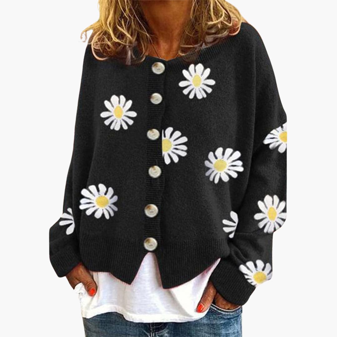 Ladies Floral Long Sleeve Sweater
