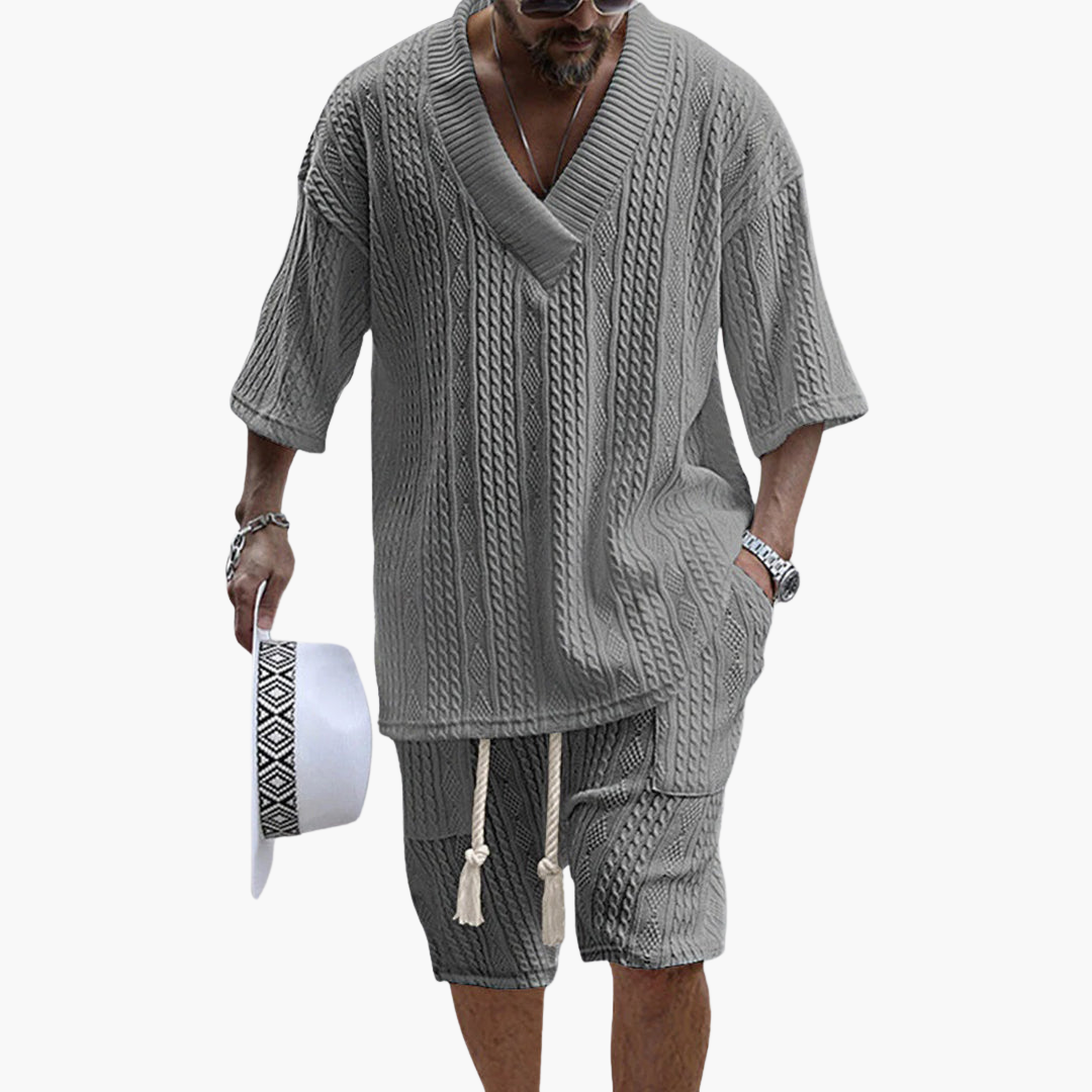 Lightweight Mens 2 Piece Shorts Set