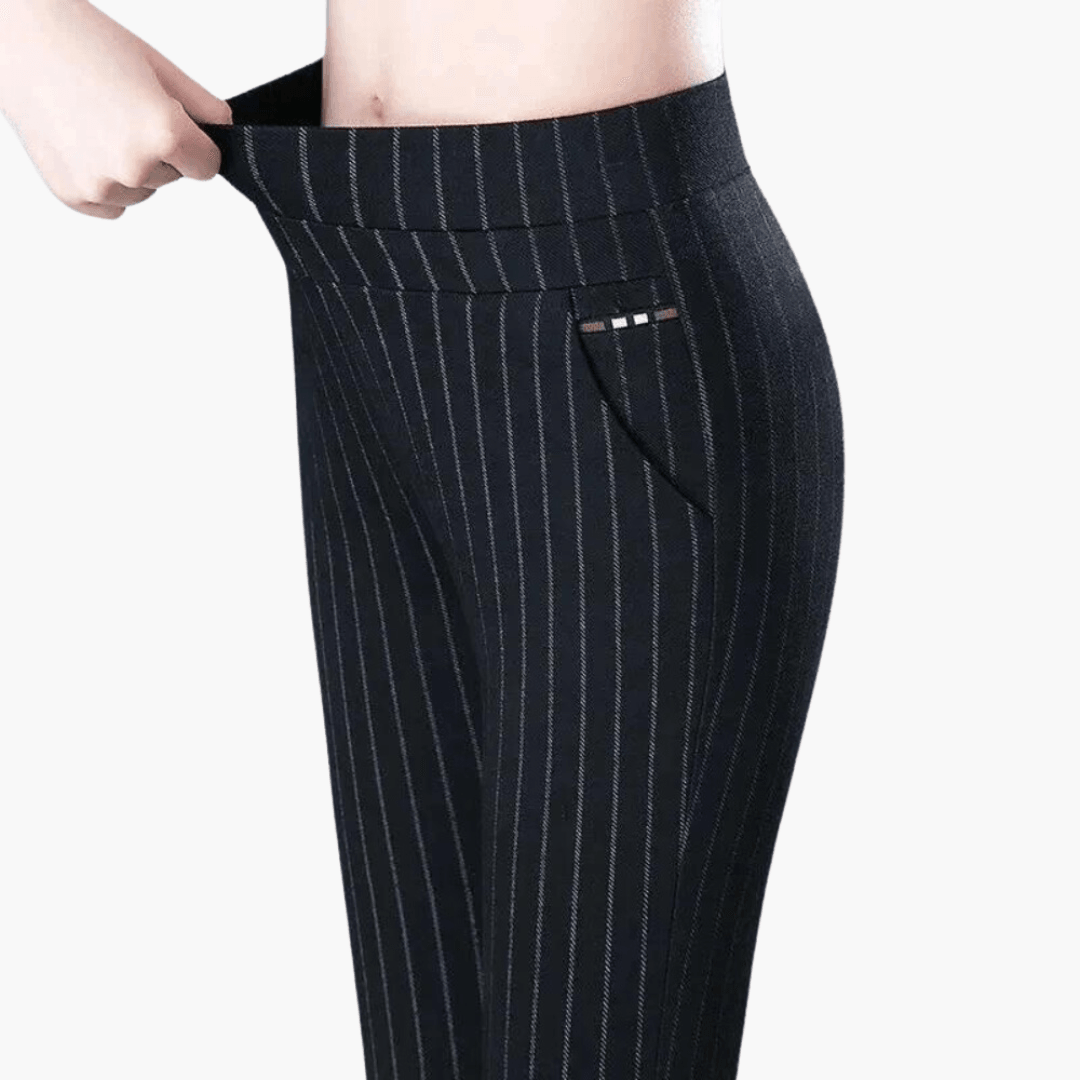 Classic Fit Women's High Waist Trousers for Work