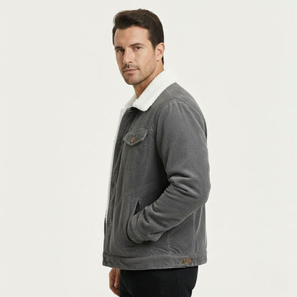 Rugged Men's Corduroy Insulated Parka Coat