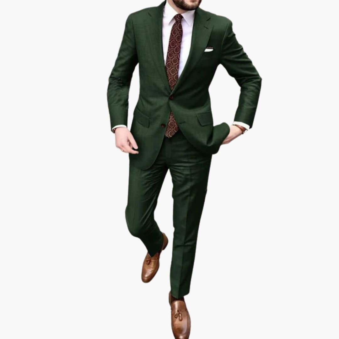 Men's Classic Two-Piece Slim Fit Business Suit