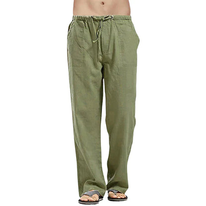 Comfortable Linen Mens Relaxed Fit Pants