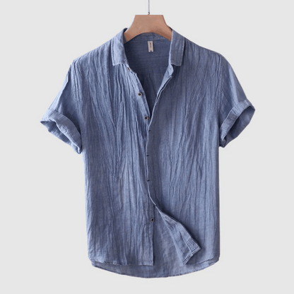 Casual Men's Lightweight Short Sleeve Shirt Loose Fit - Nocini