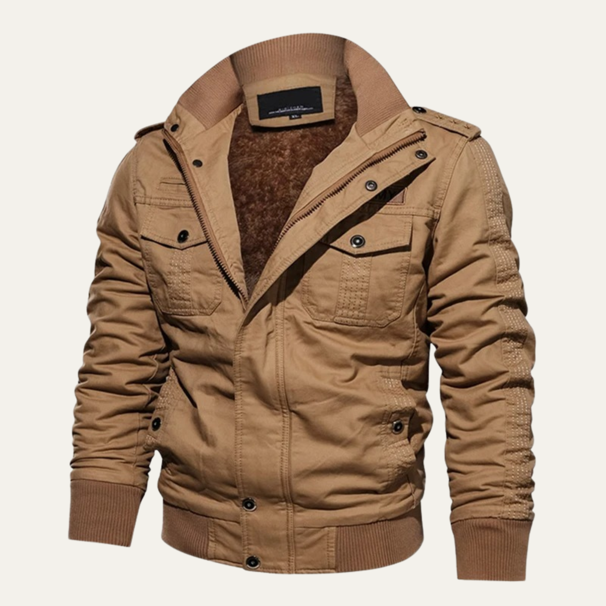 Warm Water Resistant Men's Padded Bomber Jacket