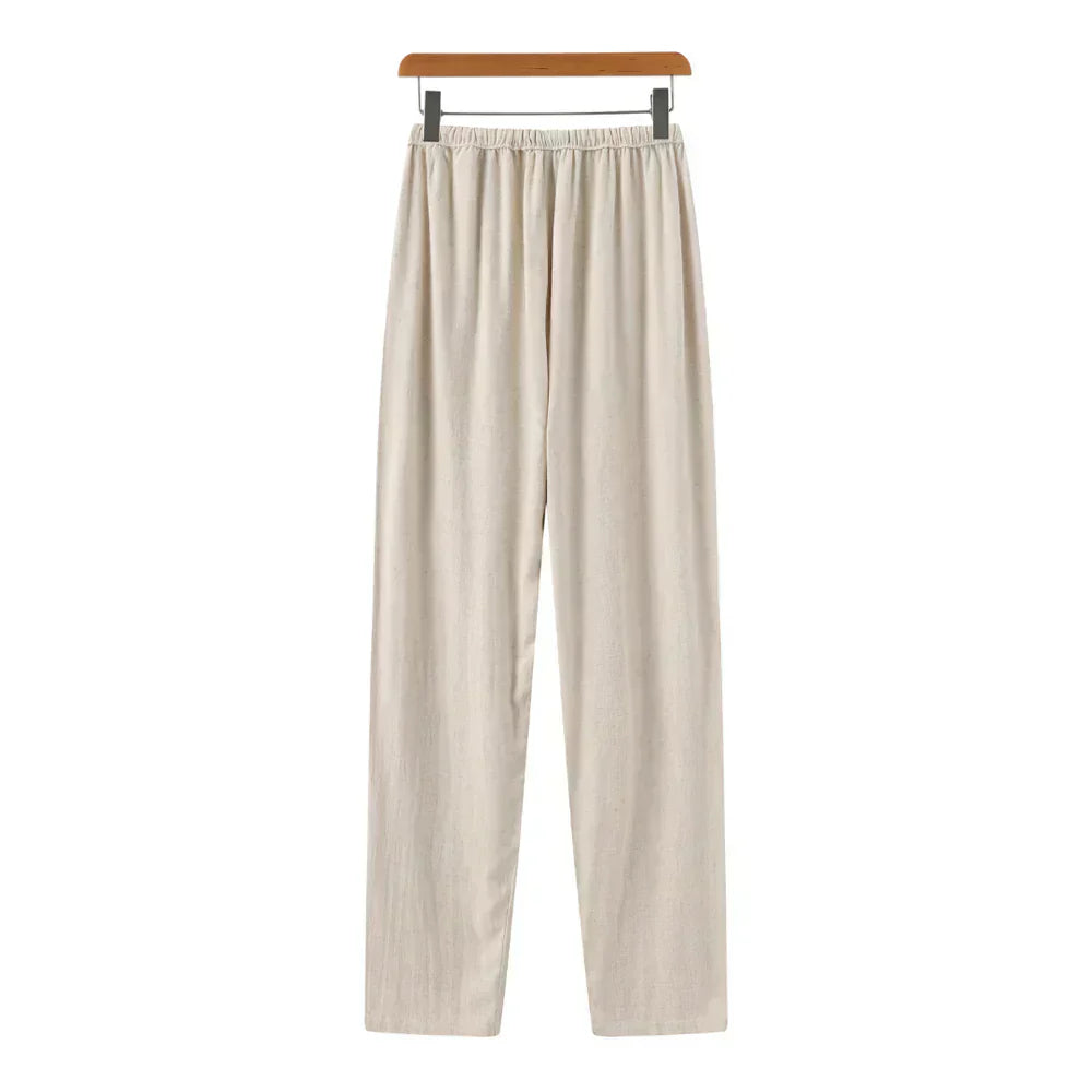 Relaxed Fit Linen Trousers