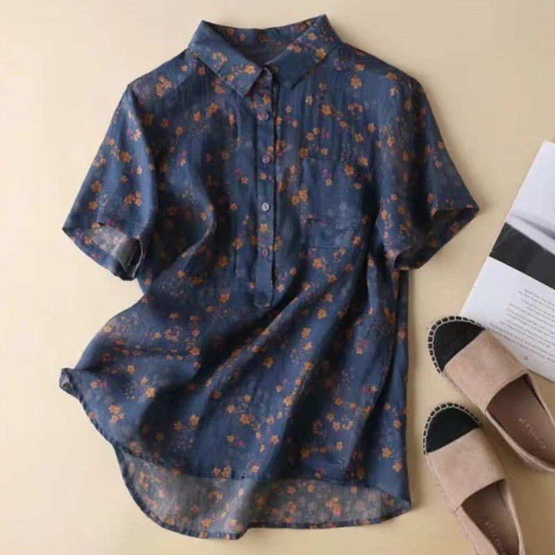 Pretty Floral Button Front Shirt