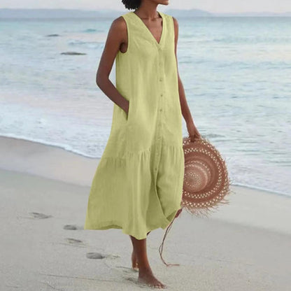 Classic V-Neck Dress for Women
