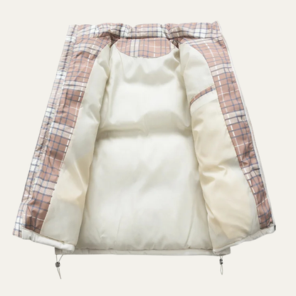 Warm Men's Puffer Coat with Stand Up Collar