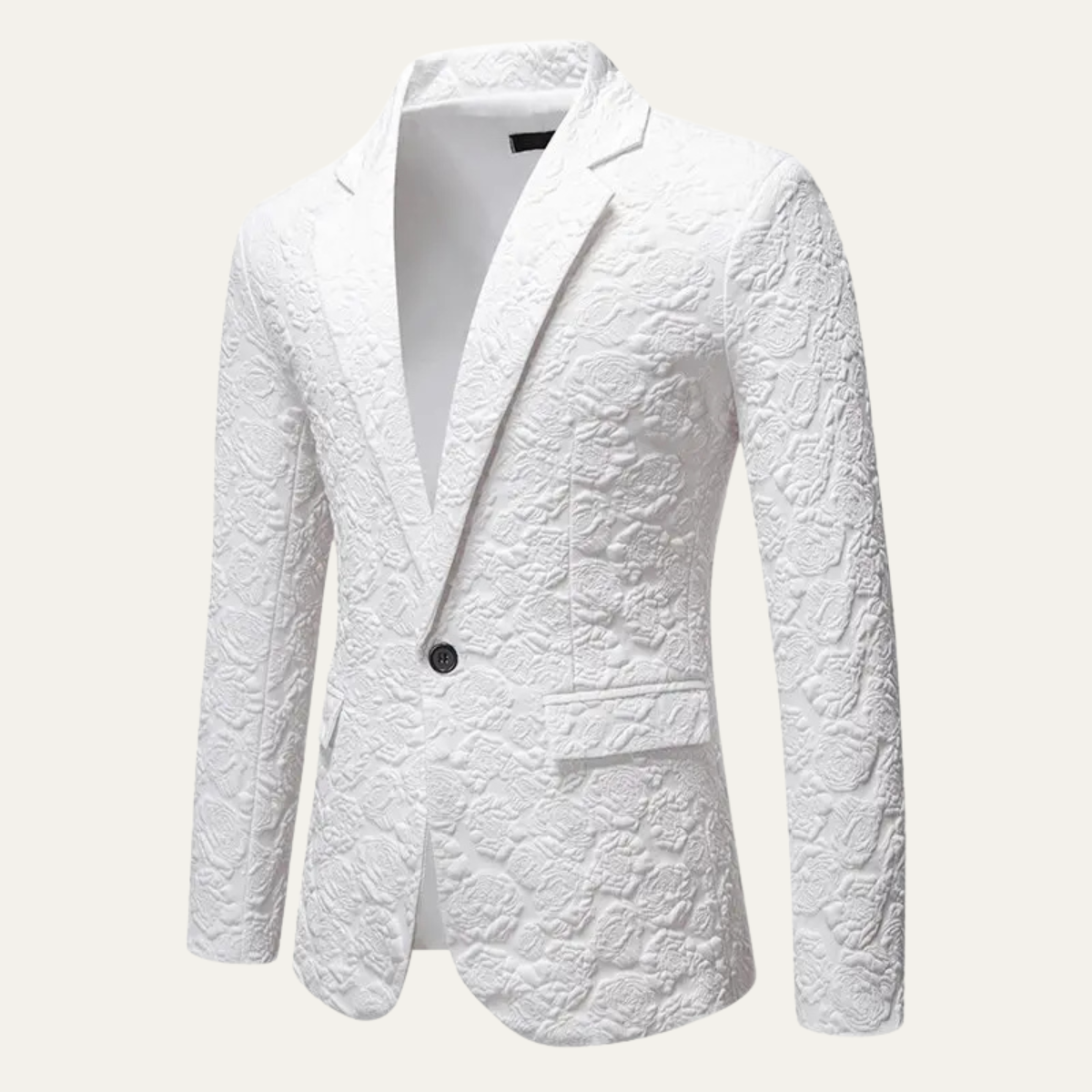 Stylish Men's Rose Print Slim Fit Blazer