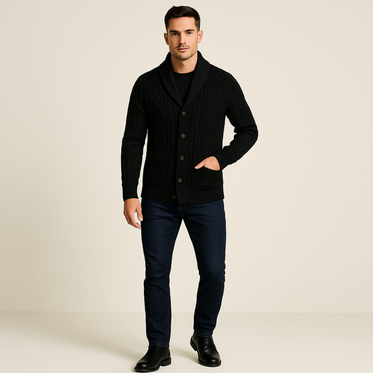 Stylish Men's Cardigan Sweater