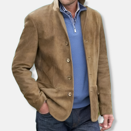 Classic Fit Mens Jacket Soft Button Coat