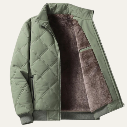Thermal Insulated Men's Quilted Fleece Winter Coat