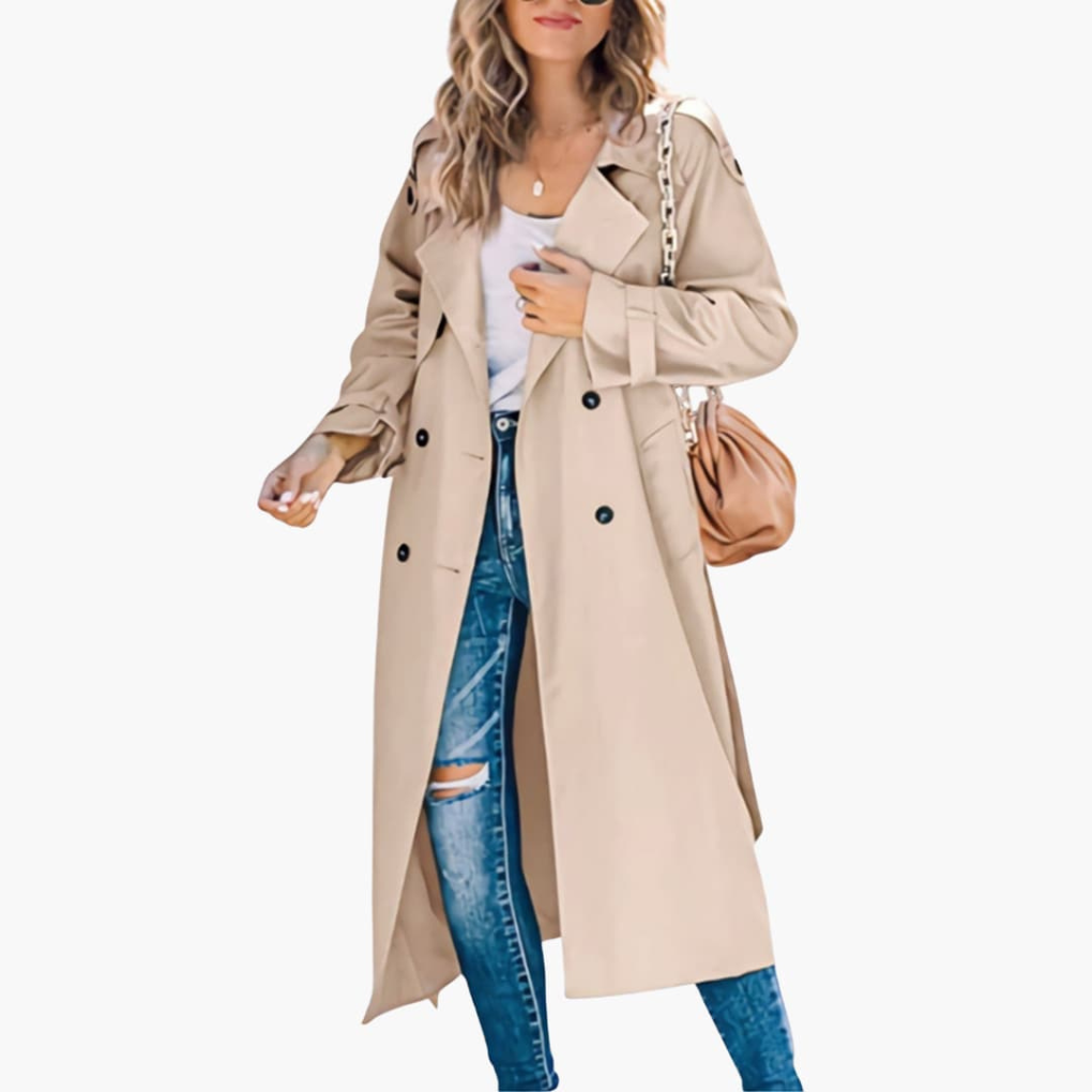 Classy Women's Belted Raincoat On Sale