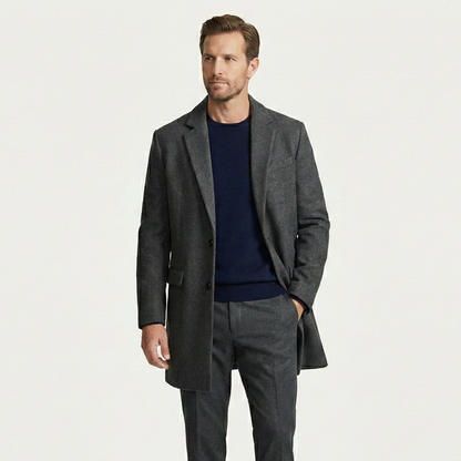 Warm Men's Wool Blend Winter Coat
