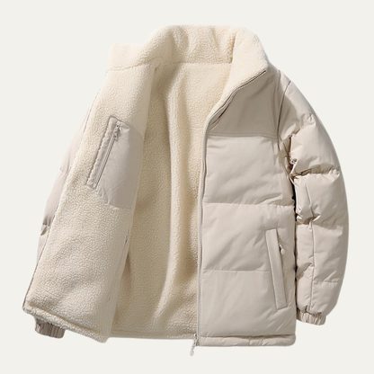 Thermal Reversible Wool Blend Men's Winter Coat
